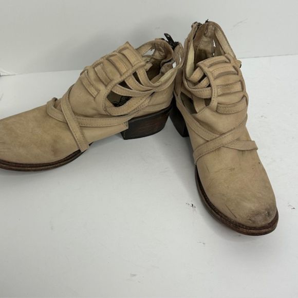 Freebird‎ Light Tan Stair Booties Boots - Picture 3 of 5